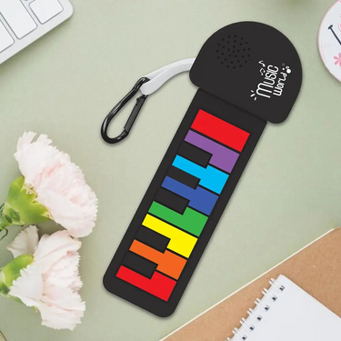 Roll Up Silicone Piano Keyboard Key Chain